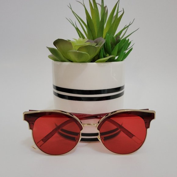 MERRYS Women Cat Eye Sunglasses Classic Brand Designer Semi Rimless Sunglasses - Picture 1 of 12